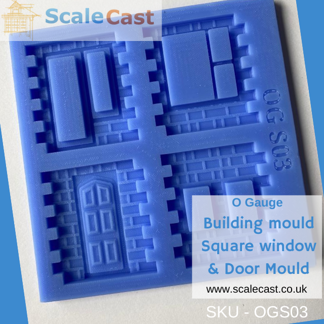 OGS03 Square Windows and Door sections O Gauge - Model Railway Scenery