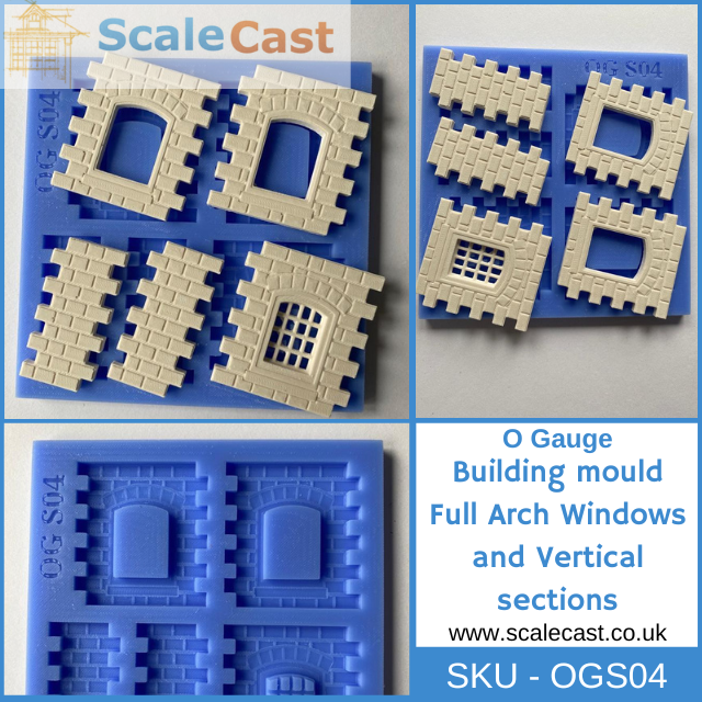 OGS04 Gauge Windows and Vertical Half sections O Gauge  Model Railway Scenery