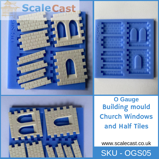 OGS05 Church Windows & sections O Gauge  Model Railway Scenery