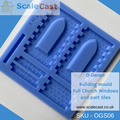 OGS06 Full Church Windows O Gauge  Model Railway Scenery