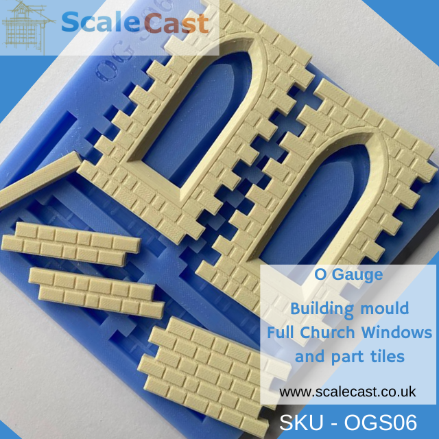 OGS06 Full Church Windows O Gauge  Model Railway Scenery