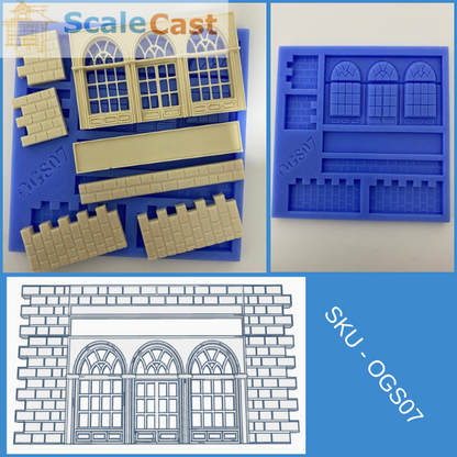 OGS07  Historic Shops Section Mould O Scale