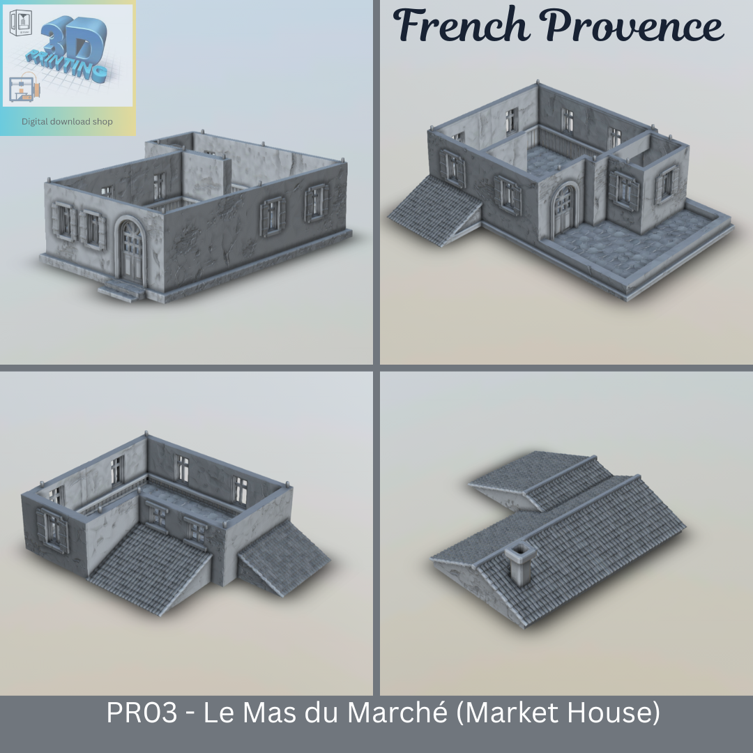 Provence Market House PR03 - Printable Model