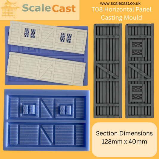 Timber & Render theme - Horizontal Beams 128x40 sections mould T08