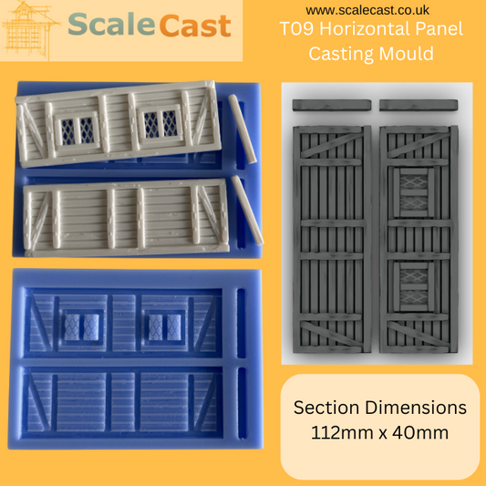 Timber & Render theme - Horizontal Beams 112x40 sections mould T09