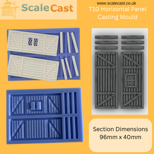 Timber & Render theme - Horizontal Beams 96x40 sections mould T10