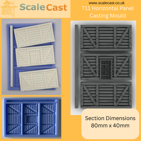 Timber & Render theme - Horizontal Beams 80x40 sections mould T11