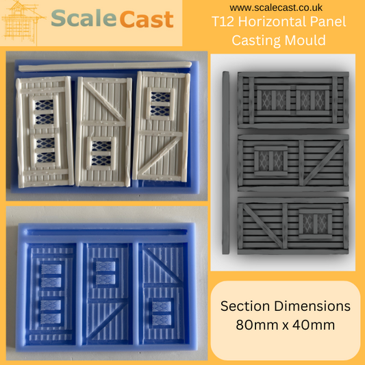 Timber & Render theme - Horizontal Beam windows 80x40 sections mould T12