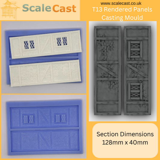 Timber & Render theme - Render 128x40 sections mould T13
