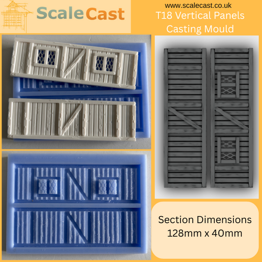 Timber & Render theme - Vertical Timber 128x40 sections mould T18