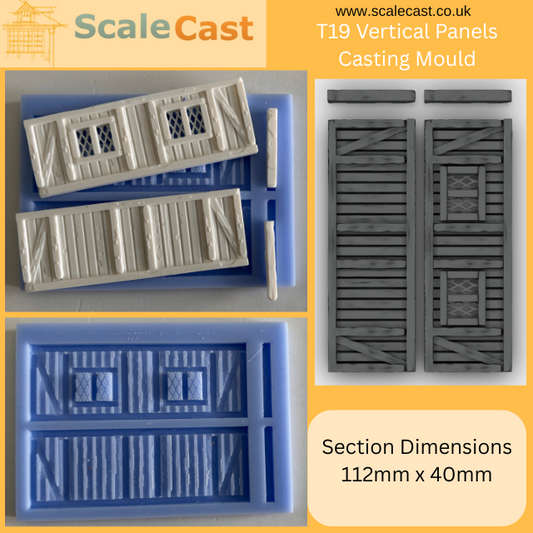 Timber & Render theme - Vertical Timber 112x40 sections mould T19