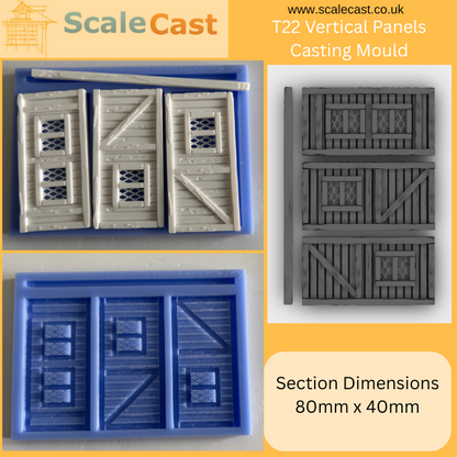 Timber & Render theme - Vertical Timber Window 80x40 sections mould T22