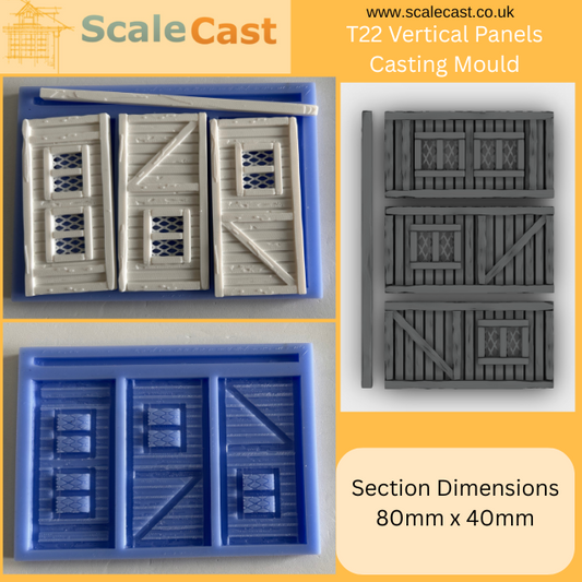 Timber & Render theme - Vertical Timber Window 80x40 sections mould T22