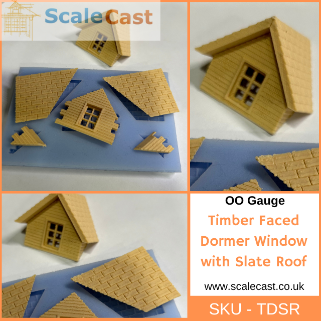 TDSR Timber Dormer Standard Slate Roof - OO Scale