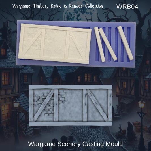 Wargame Building Plain Sections Mould - WRB04