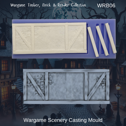 Wargame Building Plain Sections Mould - WRB06