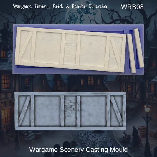 Wargame Building Plain Sections Mould - WRB08