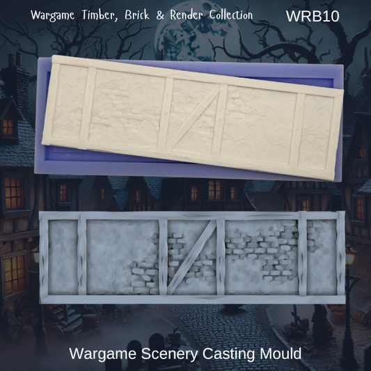 Wargame Building Plain Sections Mould - WRB10