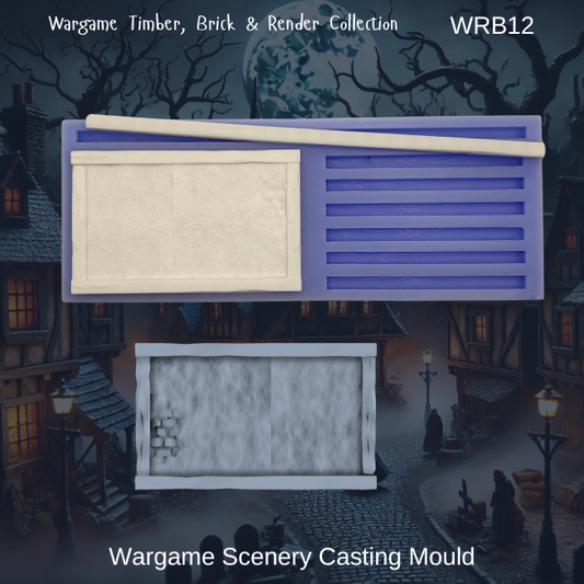 Wargame Building Plain Sections Mould - WRB12