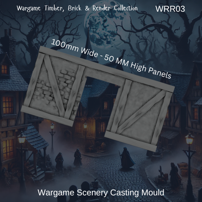 Wargame Building Mould, Render & Brick Door Sections - WRR03