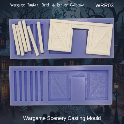 Wargame Building Mould, Render & Brick Door Sections - WRR03