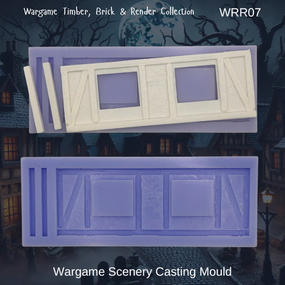 Wargame Building Mould, Render & Brick 140mm Sections - WRR07