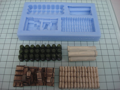 Twin Mould Detailing Kit - Timbers, Sacks, Crates and More DT18/19