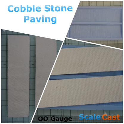 DT53 Cobbled Paving Mould - For Model Railway Scenery