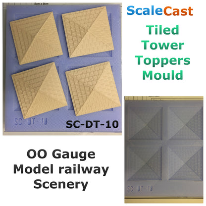 DT10 Tower Roof Toppers Fine edge Mould - Railway Scenery Clearance