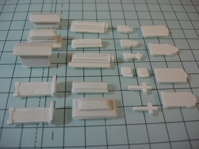 DT15 Model Railway Gravestones Mould OO Gauge