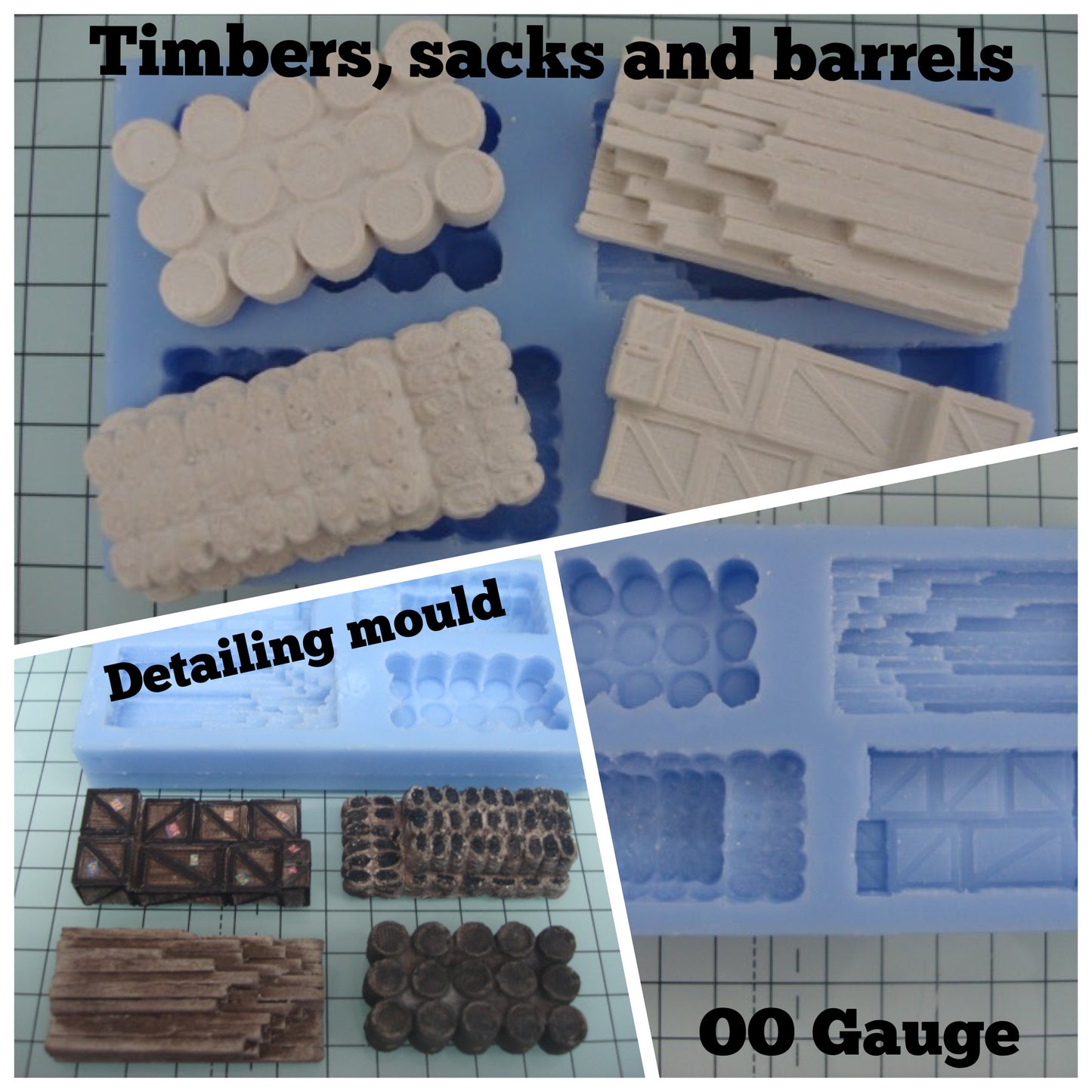 Twin Mould Detailing Kit - Timbers, Sacks, Crates and More DT18/19