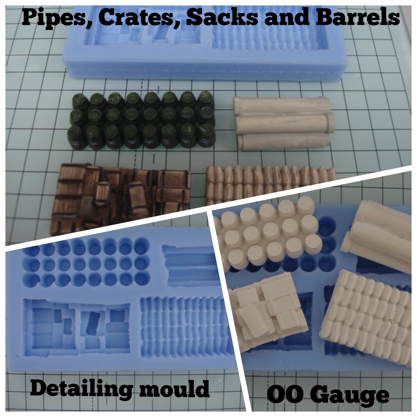 DT18 Detailing Pipes and Crates - For Model Railway Scenery