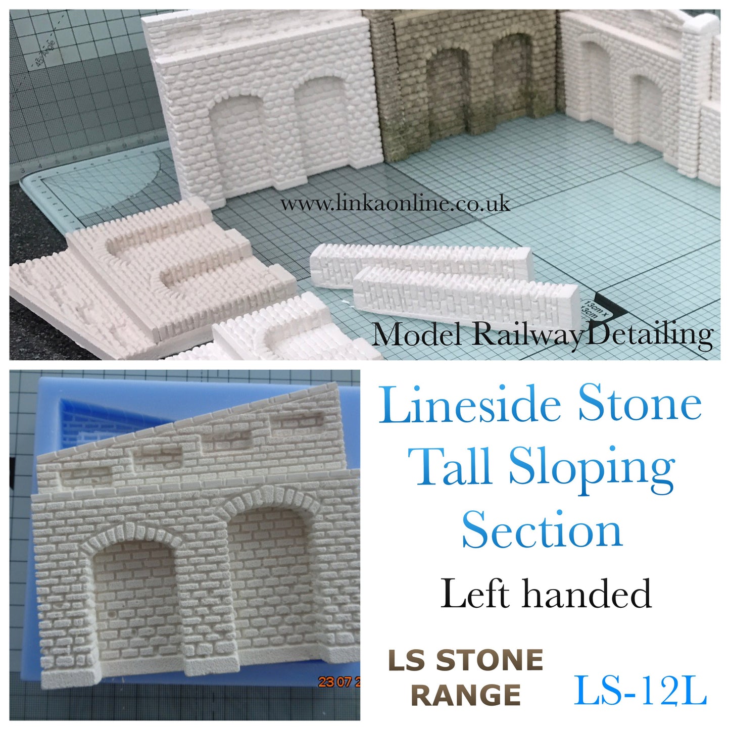 LS12L Top Left Handed Sloping Section - For Model Railways