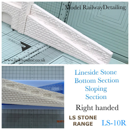 LS10R Top Right Handed Sloping Section Mould - For Model Railway Scenery