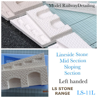 LS11L Lineside Top Left Handed Sloping Section - For Model Railways