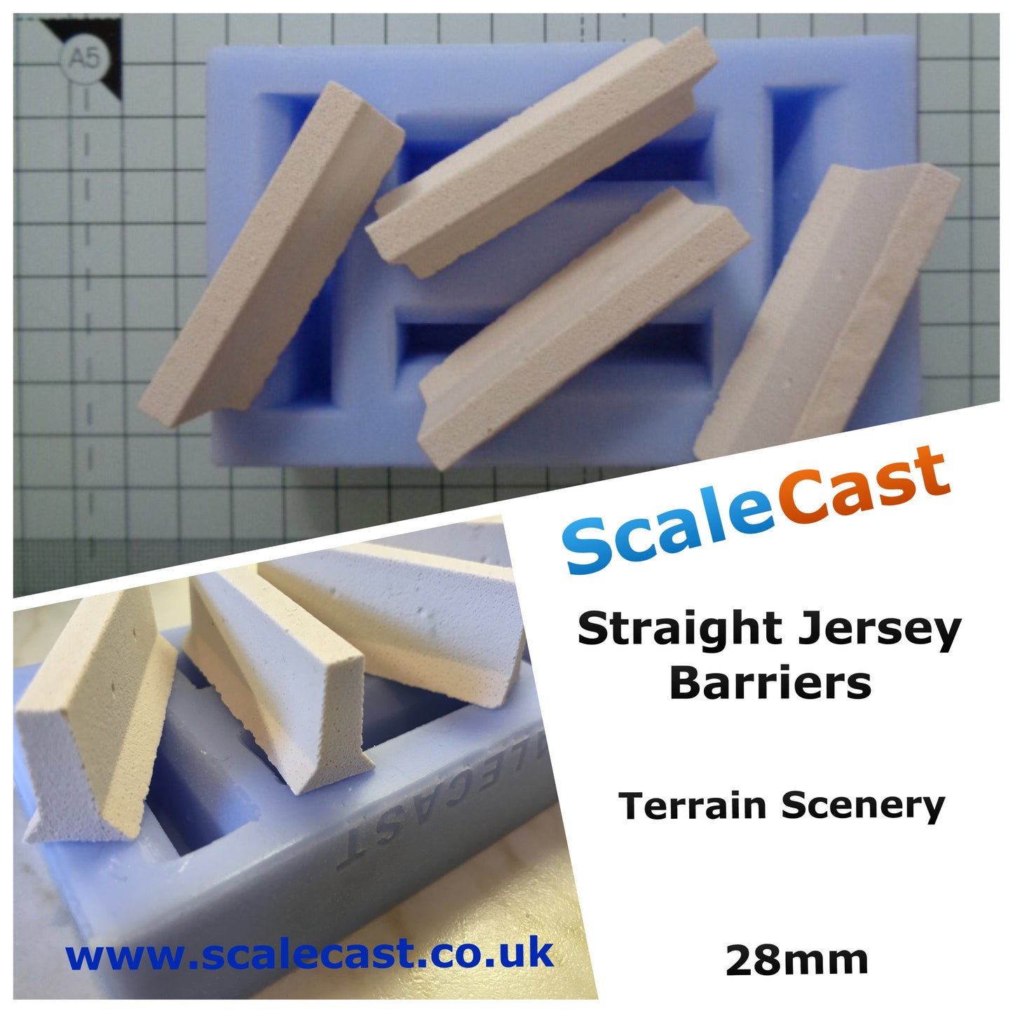 WG11 Jersey Barriers Wargame Scenery