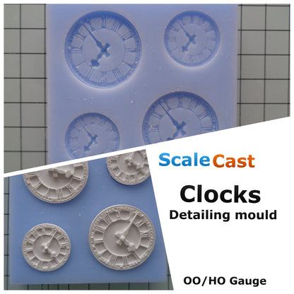 DT32 Clocks Mould - For model railway scenery