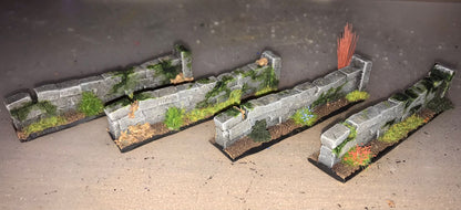 Wargaming Rustic Wall Straight with Post ends WG41