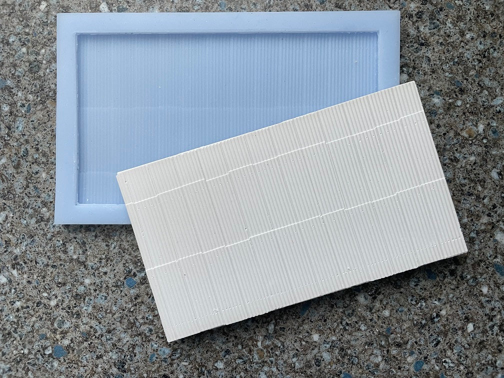 CM10 Corrugated Steel Sheet Mould For model railway scenery