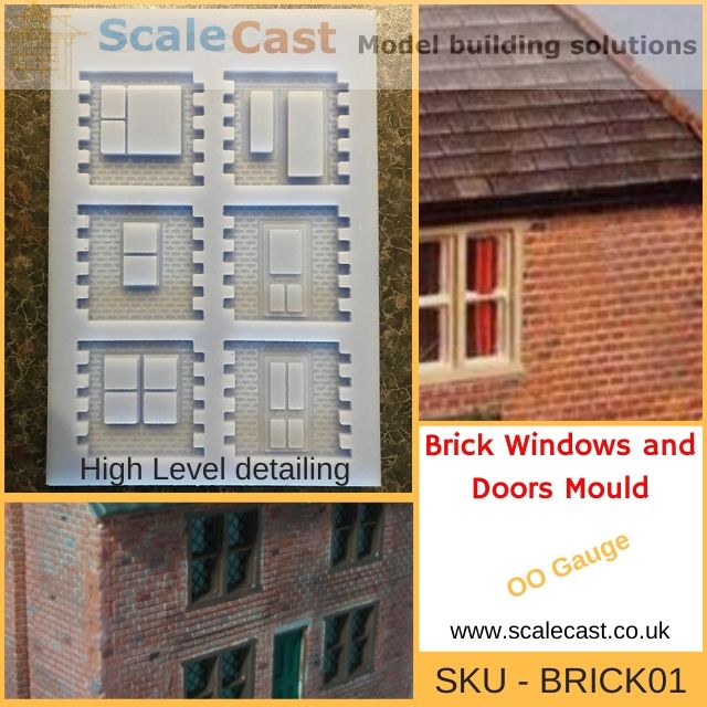 Model Railway Windows & Doors - OO Scale - BRICK01