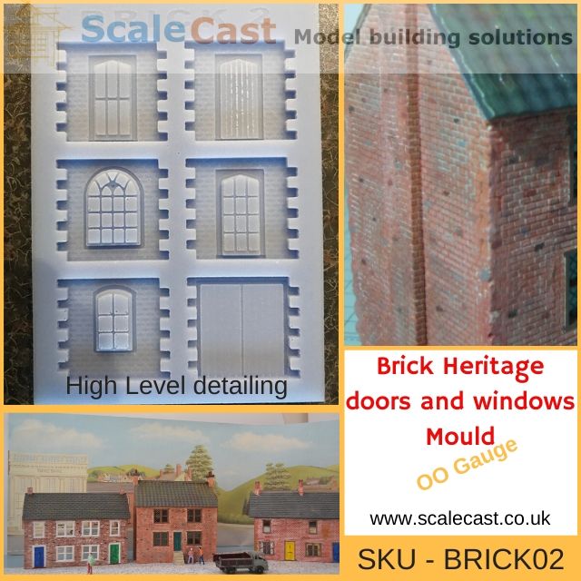 Model Railway Brick Heritage Doors and Windows - Brick02