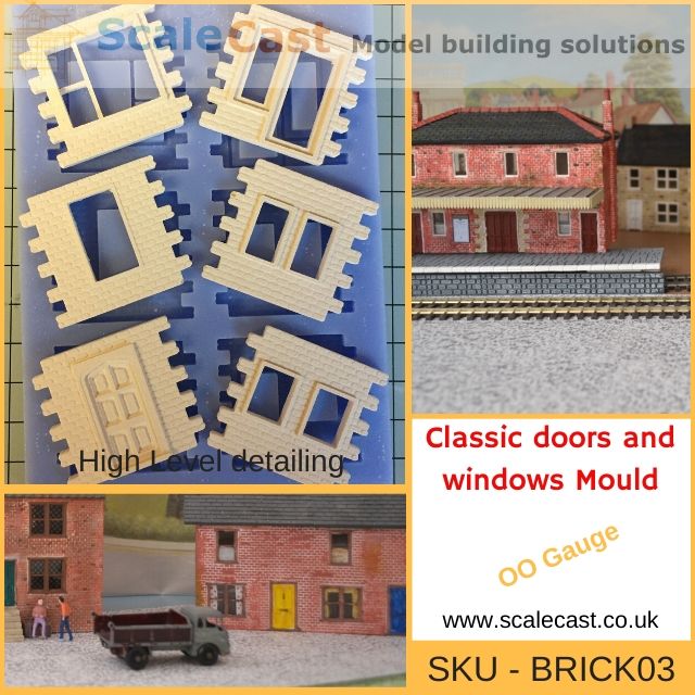 Model Railway Brick Classic Doors and Windows - BRICK03