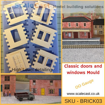 Model Railway Brick Classic Doors and Windows - BRICK03