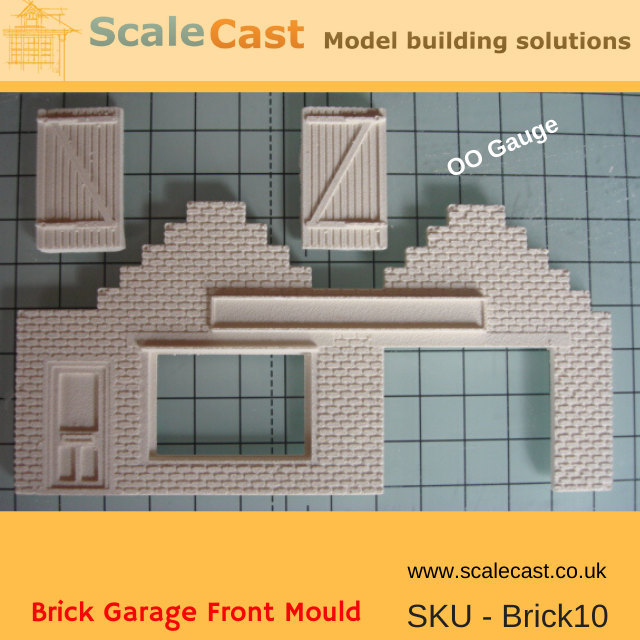 Model Railway Brick Garage Front Mould - BRICK10