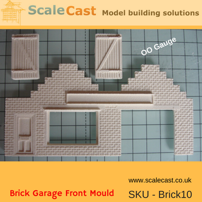 Model Railway Brick Garage Front Mould - BRICK10