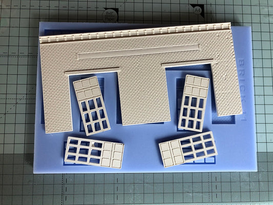 Model Railway Brick Fire Station Front Mould - BRICK11