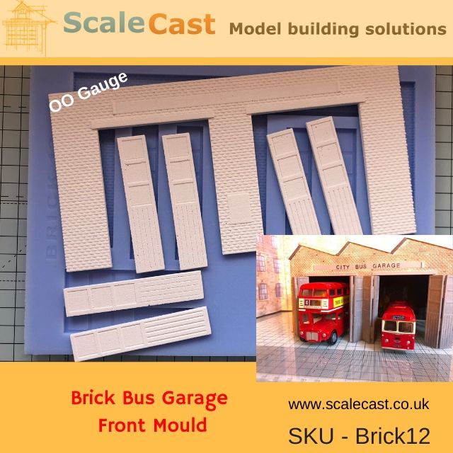 Model Railway BRICK Bus Garage 3 Mould KIT