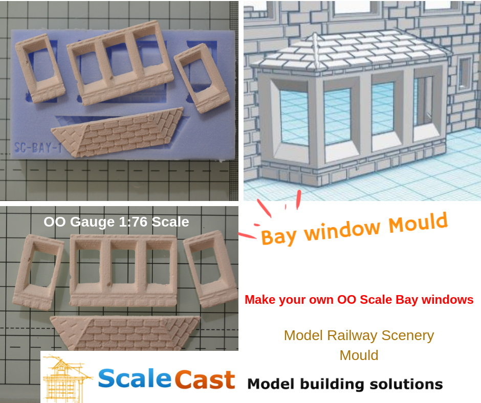 Window Scale Model Model Railway Bay Window Mould - OO Gauge β ScaleCast