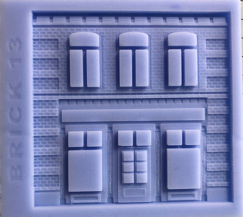 Model Railway Georgian Shop Front Mould - BRICK13