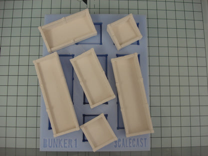 Timber Bunkers Mould for OO gauge Model Railway Scenery - Bunker1